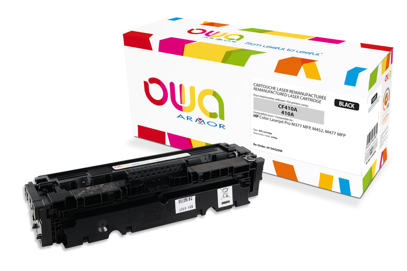 Armor Owa 410A CF410A Negro Cartucho de Tóner Compatible Premium Hp