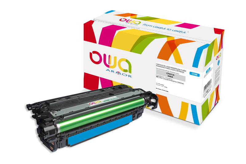Armor Owa 646A CF031A Cian Cartucho de Tóner Compatible Premium Hp