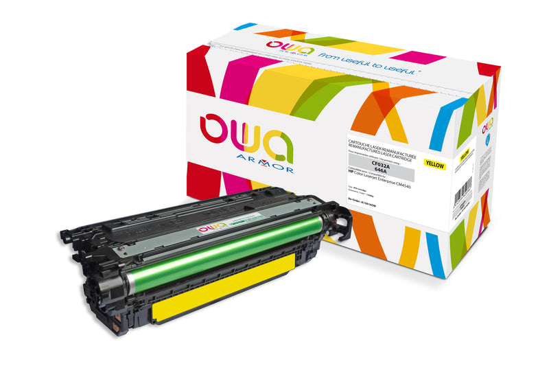 Armor Owa 646A CF032A Amarillo Cartucho de Tóner Compatible Premium Hp