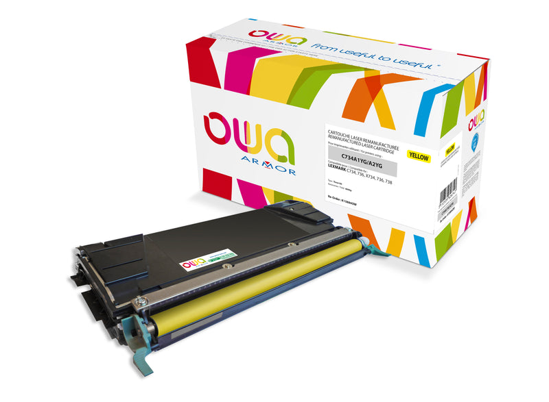 Armor Owa C734A2YG Amarillo Cartucho de Tóner Compatible Premium Lexmark