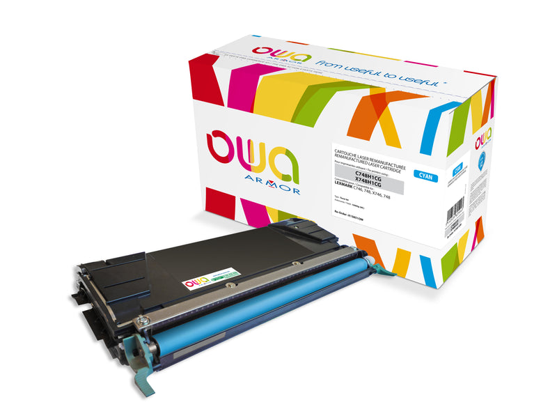 Armor Owa C748H1CG Cian Cartucho de Tóner Compatible Premium Lexmark