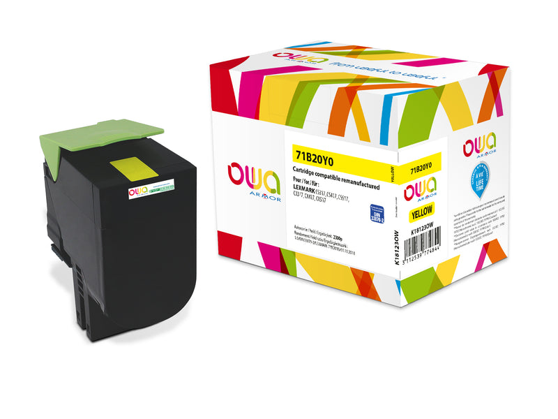 Armor Owa 71B20Y0 Amarillo Cartucho de Tóner Compatible Premium Lexmark