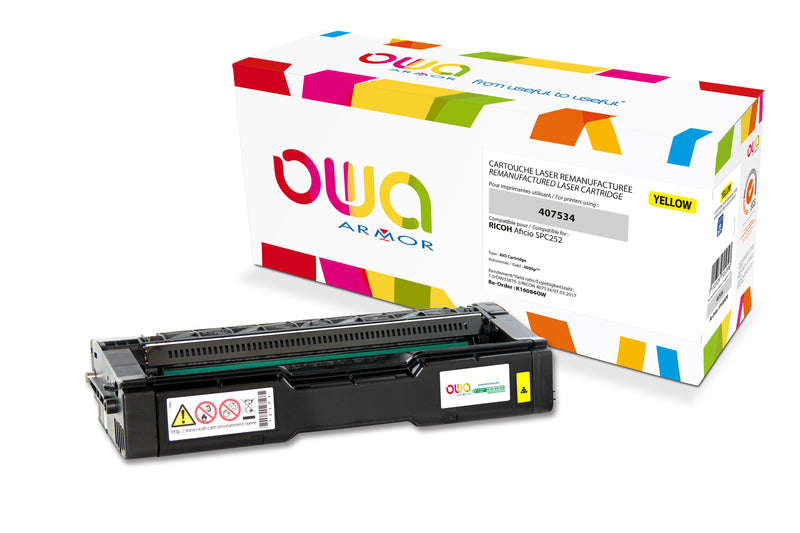 Armor Owa 407534 Amarillo Cartucho de Tóner Compatible Premium Ricoh