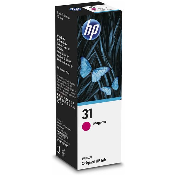 HP 31 Magenta Botella de Tinta Original - 1VU27AE