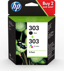 HP 303 Negro + Color Pack de 2 Cartuchos de Tinta Originales - 3YM92AE