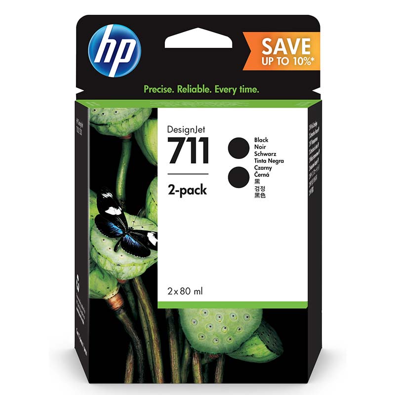 Hp 711 P2V31A Negro Cartucho de Tinta Original  Pack de 2 ud