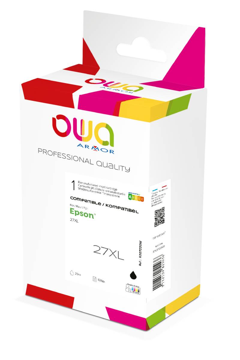Armor Owa 27XL T271140 Negro Cartucho de Tinta Compatible Premium Epson