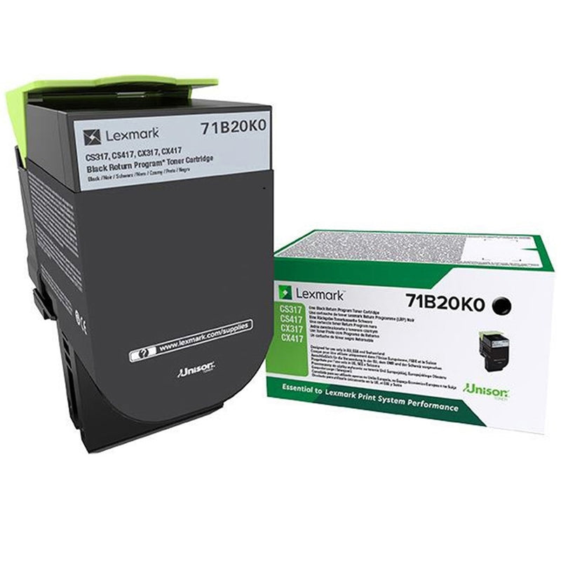 Lexmark CS317/CS417/CS517/CX317/CX417/CX517 Negro Cartucho de Toner Original - 71B20K0/71B0010