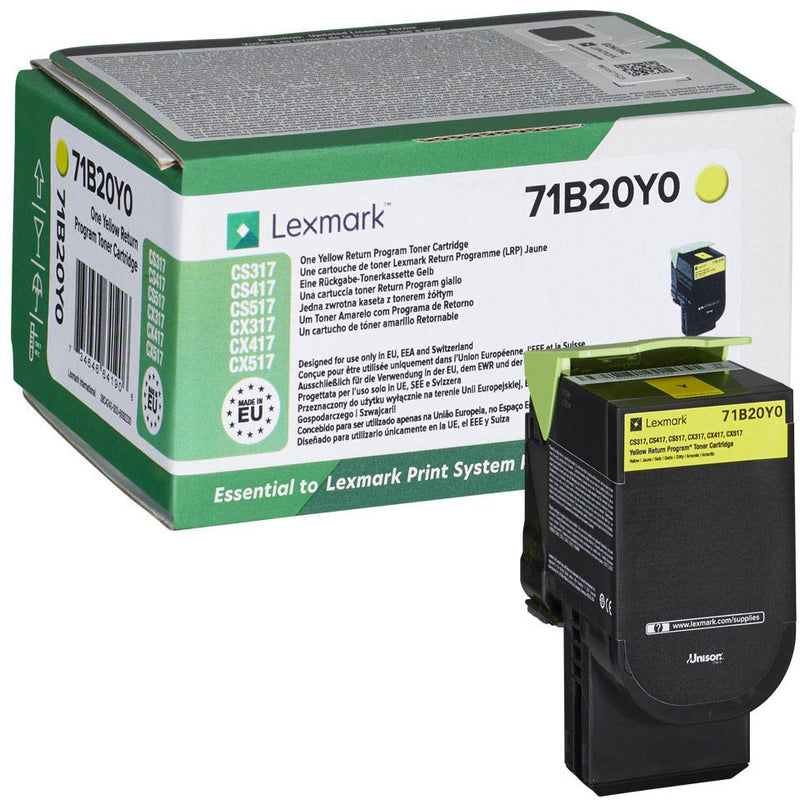 Lexmark CS317/CS417/CS517/CX317/CX417/CX517 Amarillo Cartucho de Toner Original - 71B20Y0/71B0040