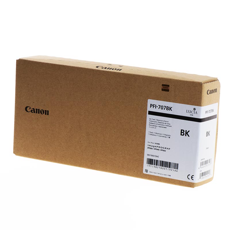 Canon PFI707BK Negro Cartucho de Tinta Original