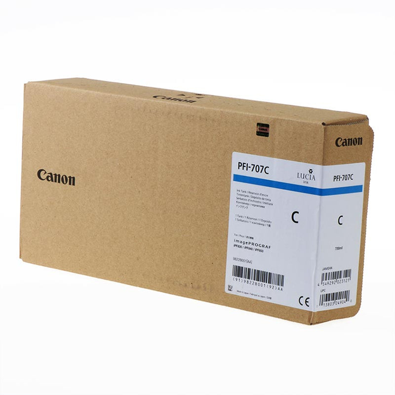 Canon PFI707C Cian Cartucho de Tinta Original