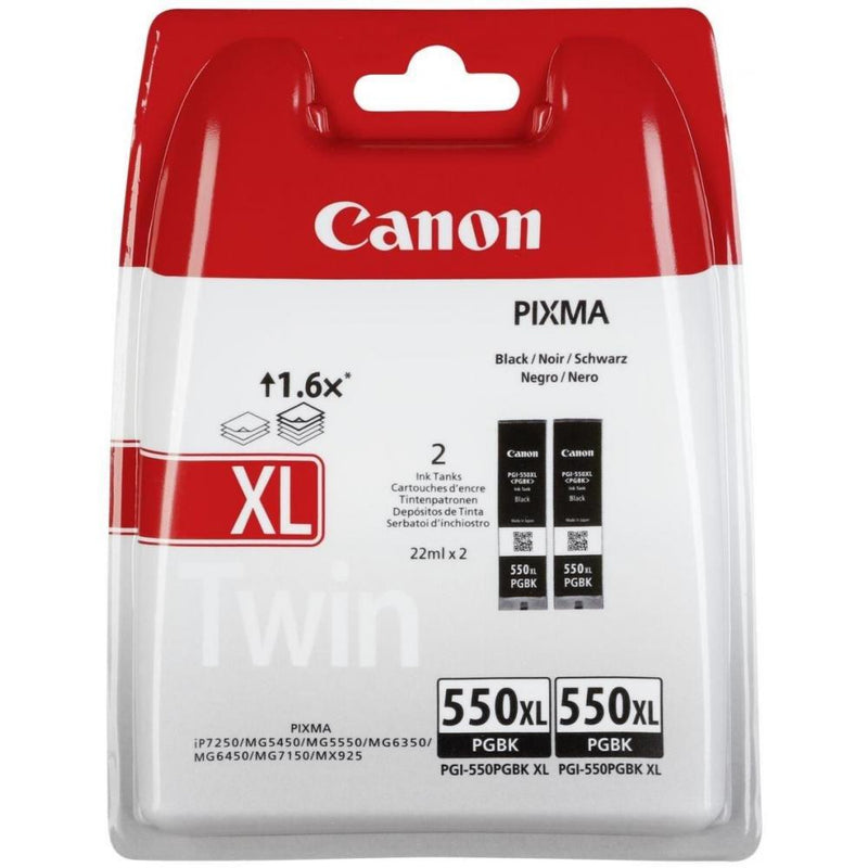 Canon PGI550XL Negro Pack de 2 Cartuchos de Tinta Pigmentada Originales - 6431B005