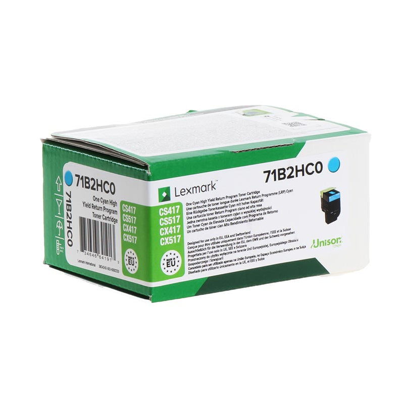 Lexmark CS417/CX417/CS517/CX517 Cyan Cartucho de Toner Original - 71B2HC0/71B0H20
