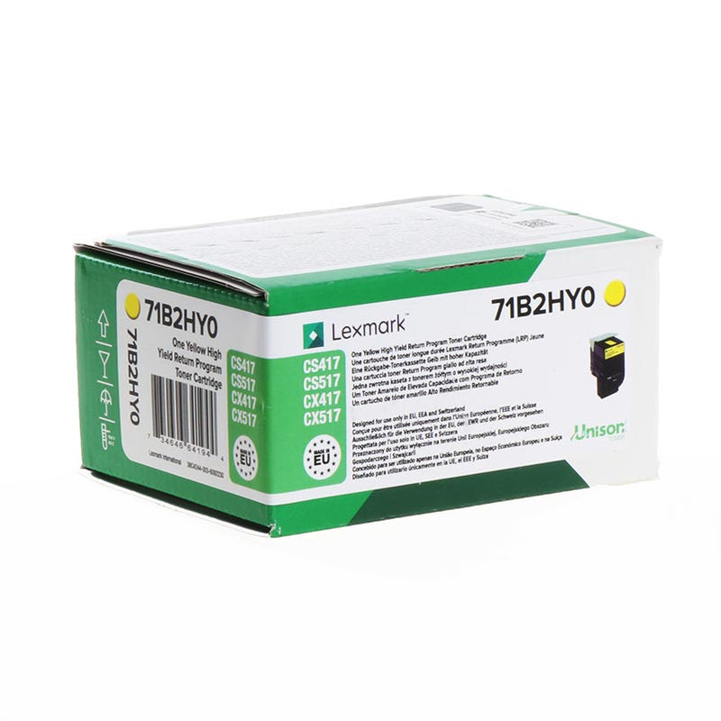 Lexmark CS417/CX417/CS517/CX517 Amarillo Cartucho de Toner Original - 71B2HY0/71B0H40