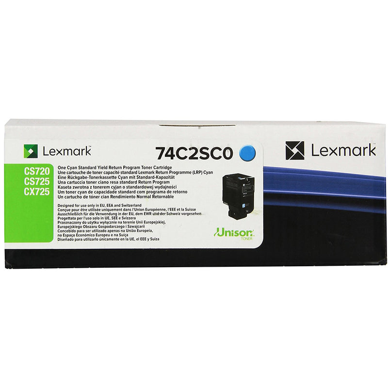 Lexmark 74C0S20 Cian Cartucho de Tóner Original