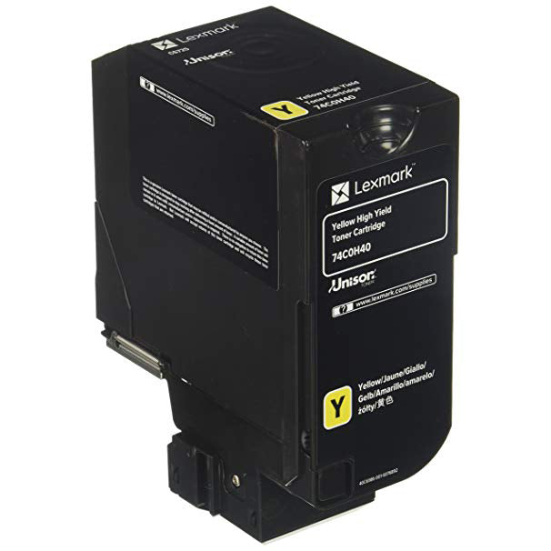 Lexmark 74C0H40 Amarillo Cartucho de Tóner Original