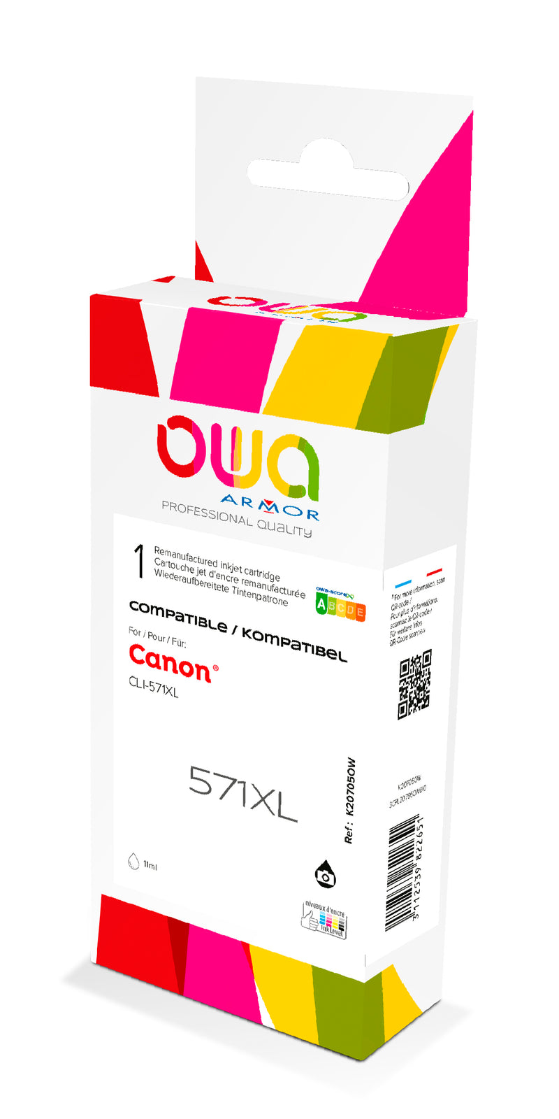 Armor Owa CLI571PBKXL Negro Foto Tinta Compatible Premium Canon