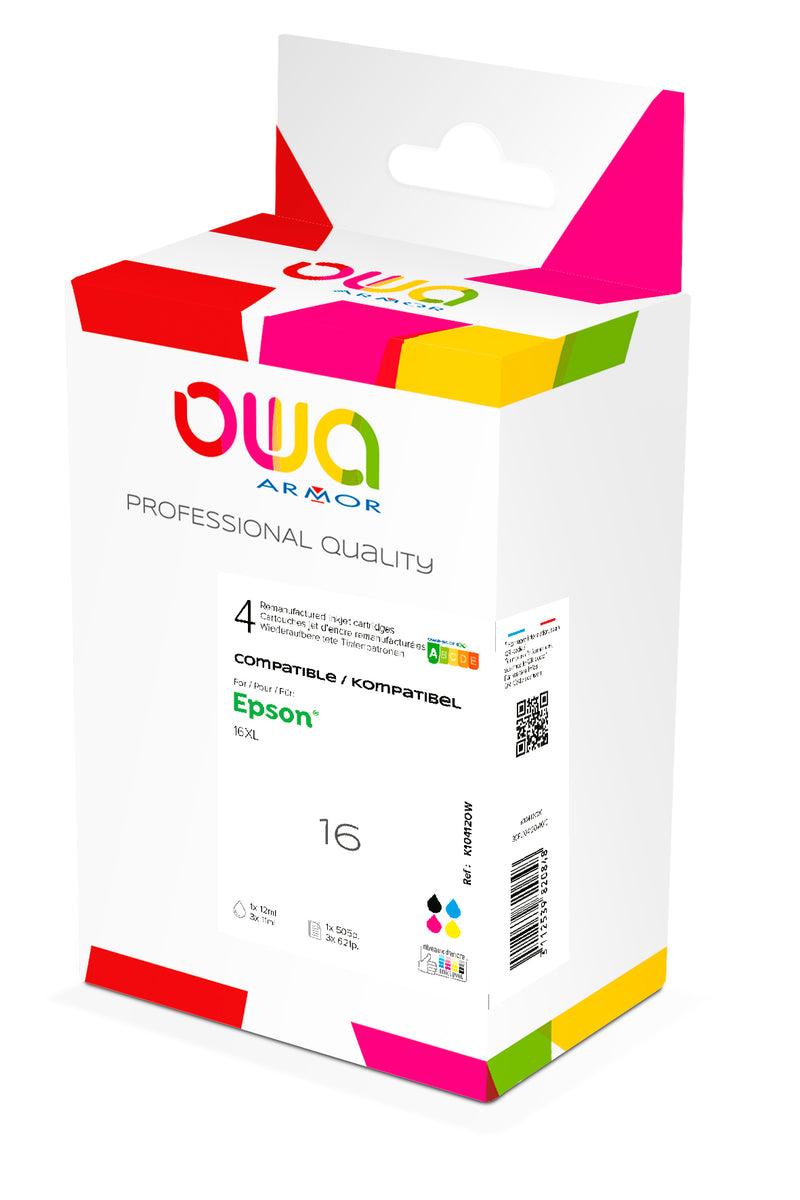 Armor Owa 16XL T163640 B/C/M/Y Tinta Compatible Premium Epson