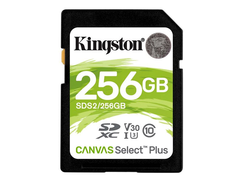 Kingston Tarjeta SDXC 256GB UHS-I Clase 10 100MB/s Canvas Select Plus