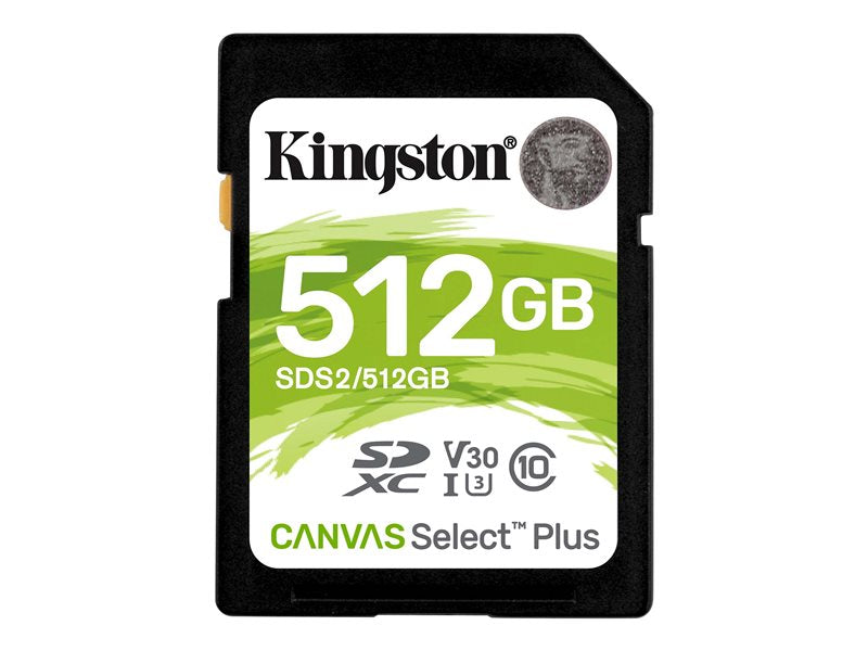 Kingston Tarjeta SDXC 512GB UHS-I Clase 10 100MB/s Canvas Select Plus