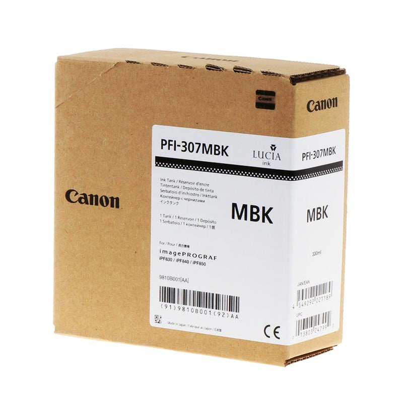 Canon PFI307MBK Negro Mate Cartucho de Tinta Original