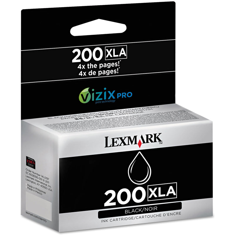Lexmark 200BKXLA 14L0197 Negro Cartucho de Tinta Original