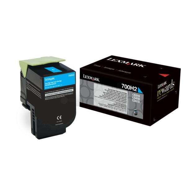 Lexmark 70C0H20 Cian Cartucho de Tóner Original