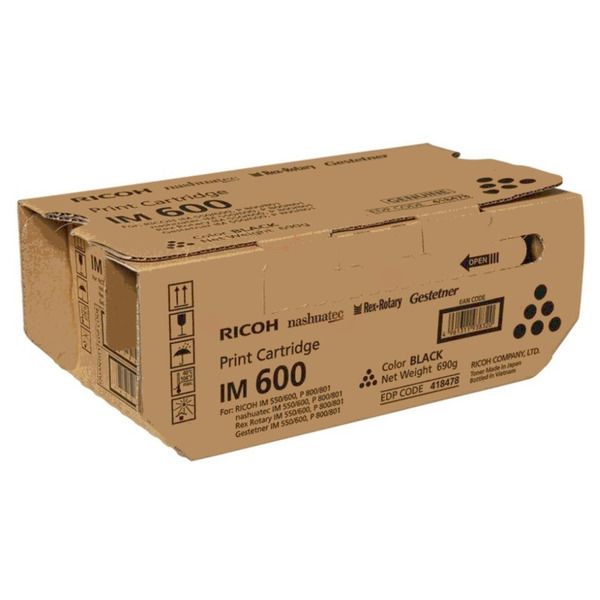 Ricoh IM550/IM600/P800/P801 Negro Cartucho de Toner Original - 418478