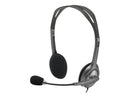 Logitech H111 Auriculares Estereo con Microfono - Microfono Giratorio - Diadema ajustable - Jack 3.5mm - Cable de 1.80m - Color Gris