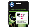 HP 712 Magenta Pack de 3 Cartuchos de Tinta Originales - 3ED78A