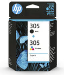 HP 305 Negro + Color Pack de 2 Cartuchos de Tinta Originales - 6ZD17AE