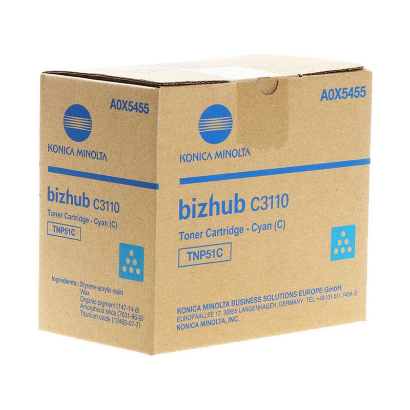 Konica Minolta TNP51 Cyan Cartucho de Toner Original - TNP51C/A0X5455