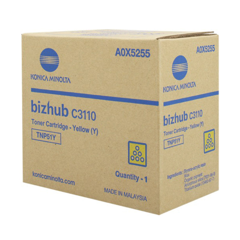 Konica Minolta TNP51 Amarillo Cartucho de Toner Original - TNP51Y/A0X5255