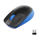 Logitech M190 Full Size Raton Inalambrico USB 1000dpi - 3 Botones - Gran Tamaño - Uso Ambidiestro - Color Negro/Azul