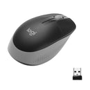 Logitech M190 Full Size Raton Inalambrico USB 1000dpi - 3 Botones - Gran Tamaño - Uso Ambidiestro - Color Negro/Gris Claro
