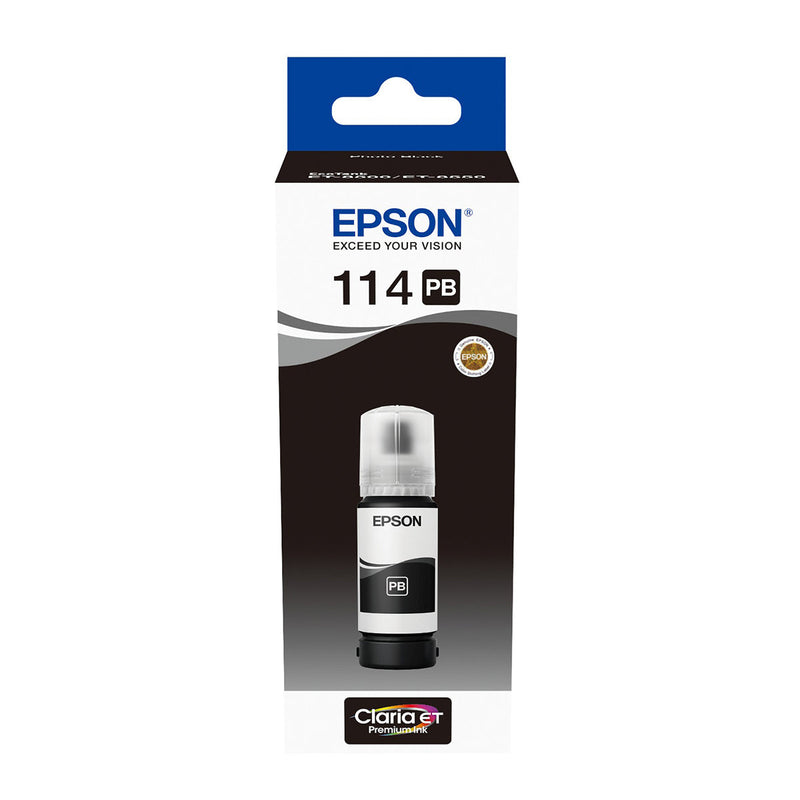 Epson 114 Negro Photo Botella de Tinta Pigmentada Original - C13T07B140