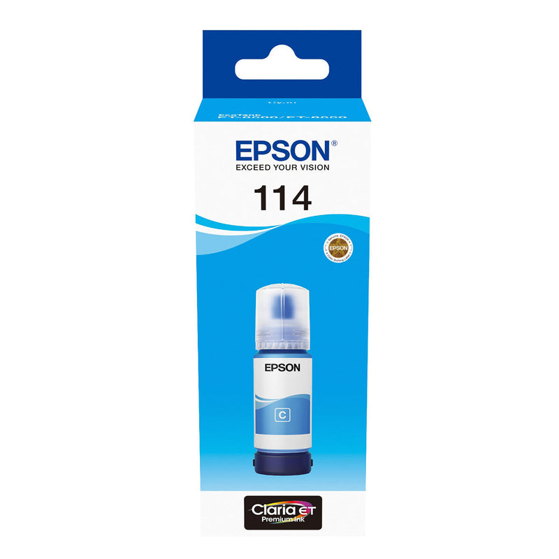 Epson 114 Cyan Botella de Tinta Pigmentada Original - C13T07B240