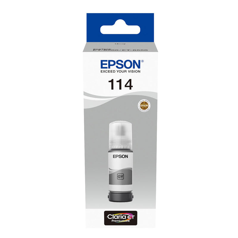 Epson 114 Gris Botella de Tinta Pigmentada Original - C13T07B540