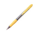 Pilot Boligrafo de Bola Retractil SuperGrip - Punta Redonda 1.0mm - Trazo 0.27mm - Tinta de Aceite - Grip Ergonomico - Color Amarillo (12 unidades)