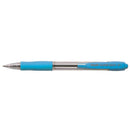 Pilot Bolígrafo super Grip (M) retractil cuerpo azul claro tinta azul
