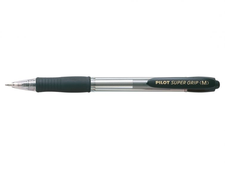 Pilot Bolígrafo super Grip (M) retractil negro