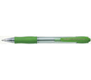 Pilot Bolígrafo super Grip (M) retractil cuerpo verde claro tinta azul