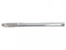 Pilot Boligrafo de Gel G1 - Recargable - Punta de Bola 0.7mm - Trazo 0.32mm - Cuerpo Transparente - Color Plata (12 unidades)