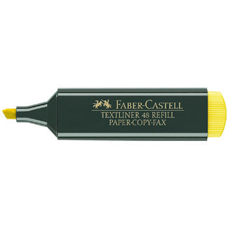 Faber-Castell Rotulador Marcador Fluorescente Textliner 48 - Punta Biselada - Trazo entre 1.2mm y 5mm - Tinta con Base de Agua - Color Amarillo (10 unidades)