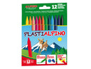 Alpino Pack de 12 Ceras PlastiAlpino para Niños - Material Resistente - No Manchan - Colores Brillantes - Colores Surtidos