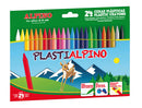 Alpino Pack de 24 Ceras PlastiAlpino para Niños - Material Resistente y No Mancha - Colores Brillantes - Colores Surtidos
