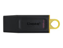 Kingston DataTraveler Exodia Memoria USB 128GB - USB 3.2 Gen 1 - Con Tapa - Enganche para Llavero - Color Negro (Pendrive)