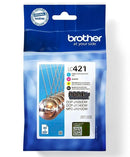 Brother LC421VAL Negro+Cian+Magenta+Amarillo Tinta Original