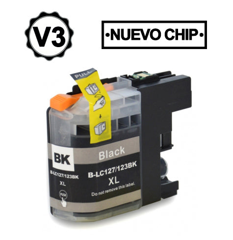 Compatible LC127XLBKBP Negro Tinta para Brother