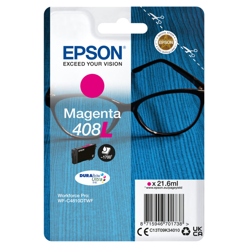 Epson 408L Magenta Cartucho de Tinta Original - C13T09K34010